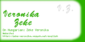 veronika zeke business card